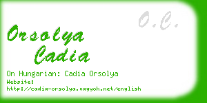 orsolya cadia business card